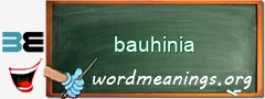 WordMeaning blackboard for bauhinia